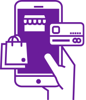 E-commerce purple ICON